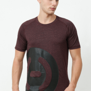 Crest Black Men’s Sports T-Shirt – Quick Dry
