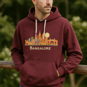 Printed Unisex Cotton Hoodie – 300 GSM Fabric