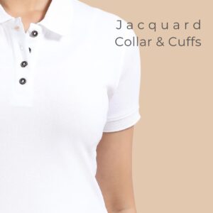 Women’s White Cotton Polo T-Shirt – Classic Fit